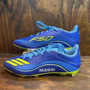 adidas F50 Messi League Firm GroundMulti Ground Football Blue  Cleats Mens 10.5